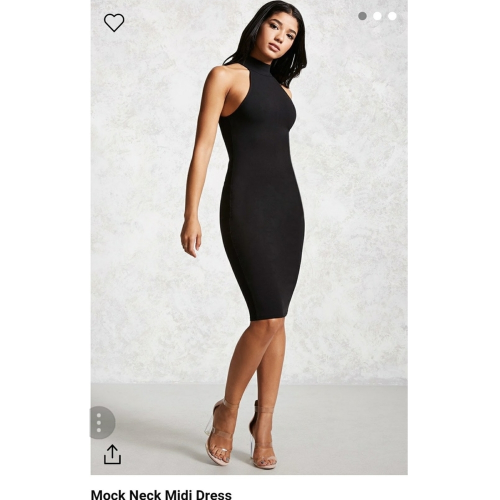 Forever 21 Black Midi Dress